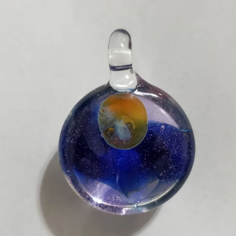 Blue Glass Pendant - Picture 3 of 5